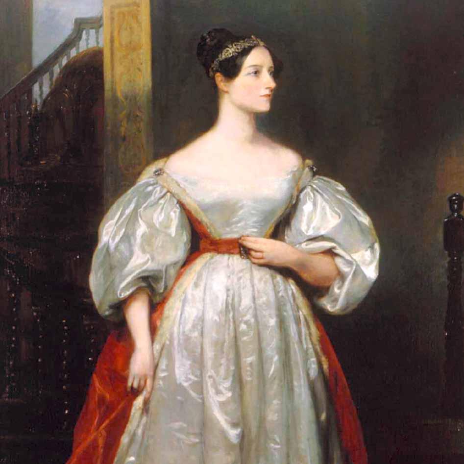 wikipedia.de/ Margaret Carpenter Ada Lovelace, eigentlich Augusta Ada King Byron, Countess of Lovelace, wurde als einzige eheliche Tochter des Dichters und Lebemanns Lord Byron geboren.