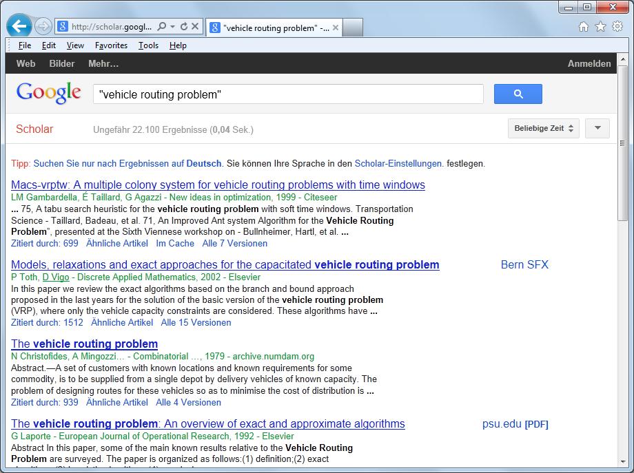 Suchen E-Journalsliste EBSCO Google Scholar