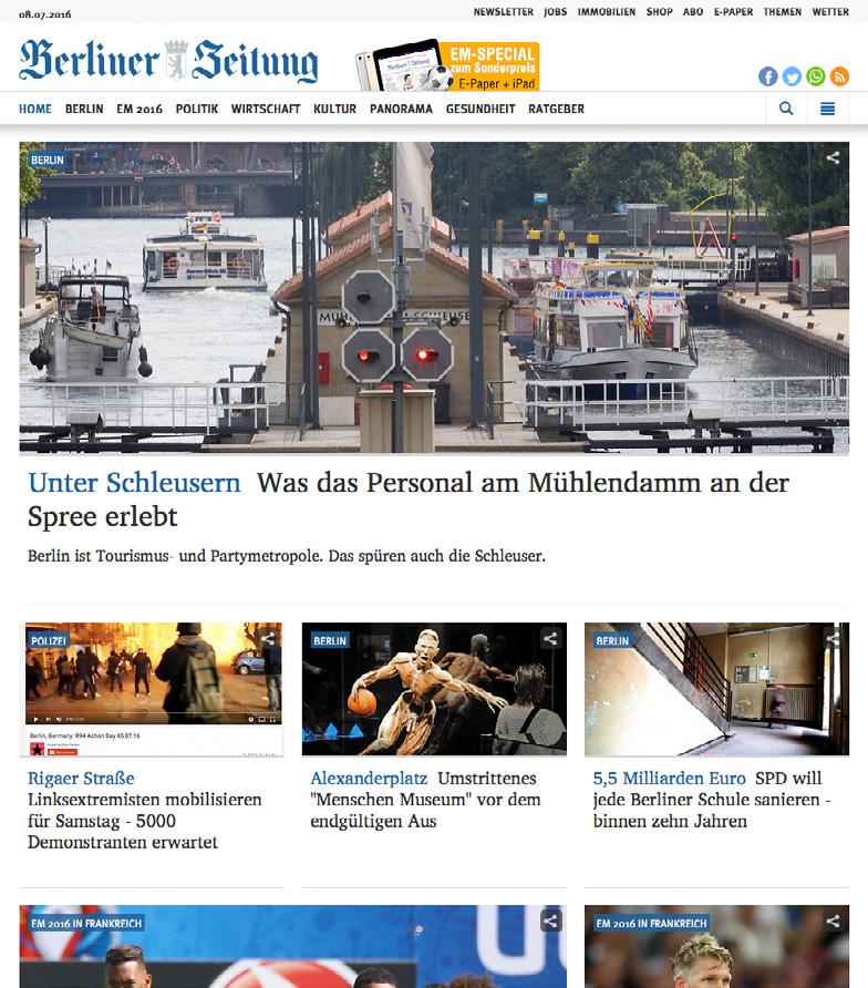 9 / 11 Berliner-Zeitung.de Berlins größte Abo-Zeitung online 11,22 Mio. Page Impressions * 1,81 Mio. Unique User ** 0,39 Mio. Berliner 5,79 Mio.