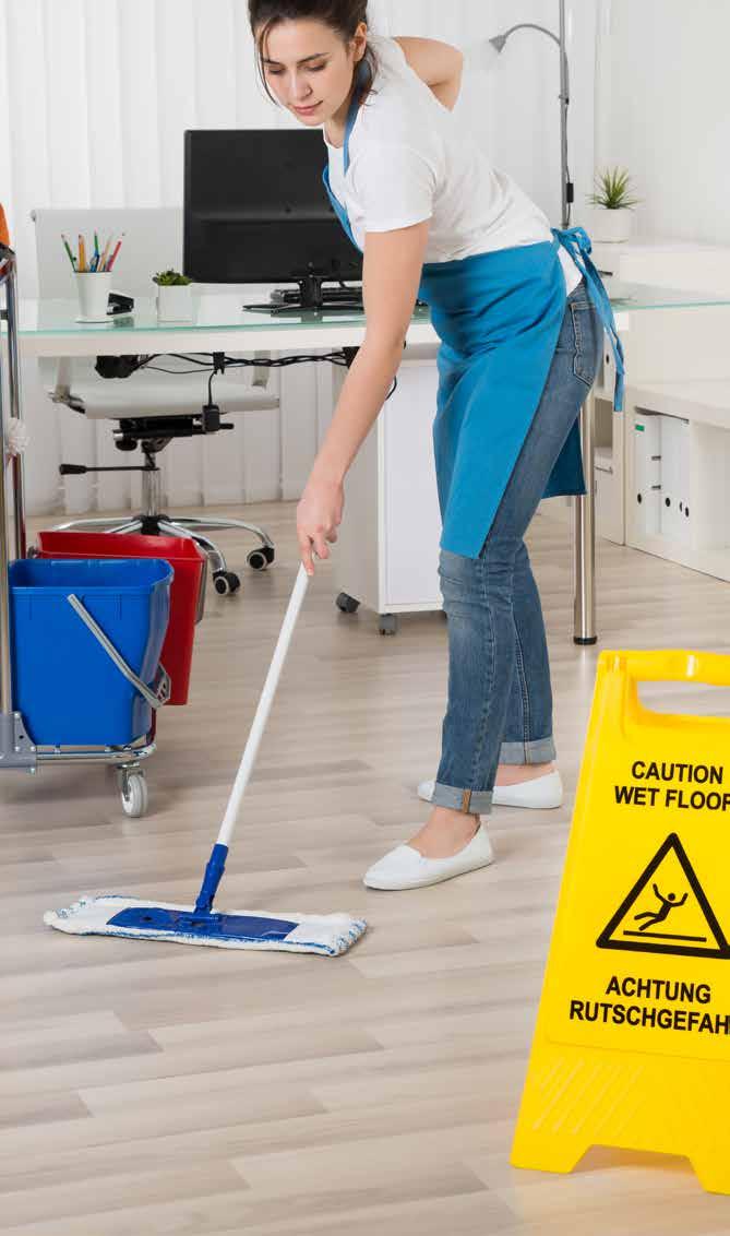 labeling with danger signs optimal safety and accident prevention can be easily hung on the cleaning trolley and carried along robust plastic edition Wichtig