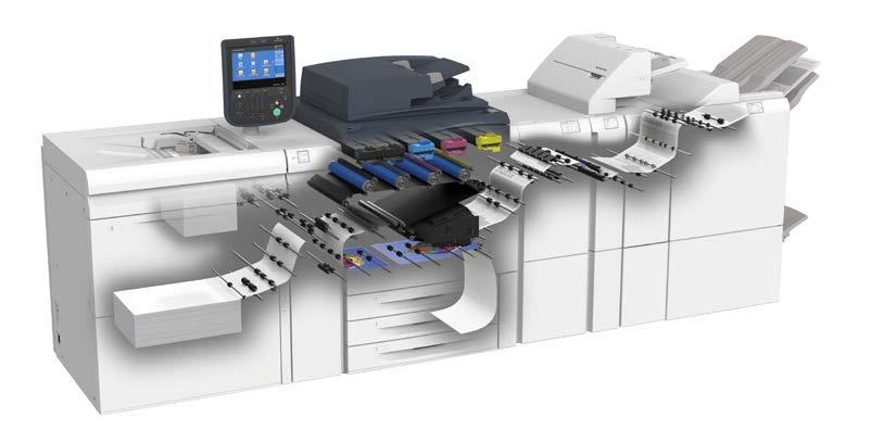 Xerox Versant 180 Press ÿÿfarb-produktionsdrucker mit EA-Toner (ultrafeiner Emulsions- Aggregations-Toner mit niedrigem Schmelzpunkt) und