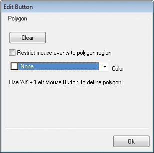 Abb. 5-9 Mit dem Button Clear kann ein Polygon wieder gelöscht werden. ¾¾Aktivieren Sie die Checkbox Restrict mouse events to polygon region, falls erforderlich.