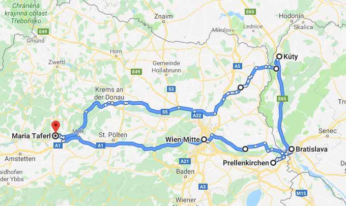 Mit dem Twin City Liner auf der Donau nach Wien, mit Car retour nach Maria Taferl. Dienstag, 30.4.2019 8.30 Uhr Abfahrt über Linz, Passau, Deggendorf nach Straubing.