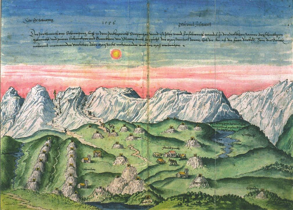 Abb. 1: Historische Abbildung des Reviers am Schneeberg/Passeier