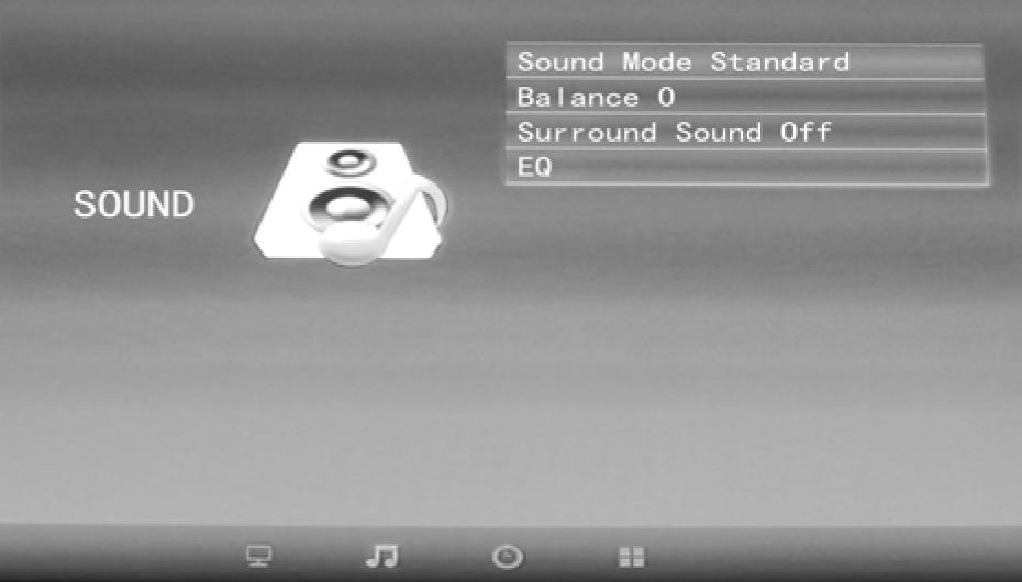 Sound Settings To set the sound, press the Setup button on the Remote Control.