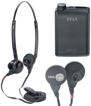 STAX SRS-002 Set aus In-Ear-Hörer und portablem Verstärker Die Technik der Aufnahmestudios und Rundfunkanstalten für Ihre mobile Anwendung.