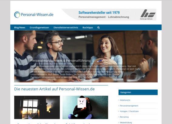 Das Fachportal für Personalentscheider Factsheet Personal-Wissen.de personal-wissen.de Personal-Wissen.de ist eine Internetplattform, die umfassende Informationen für Personaler bietet.