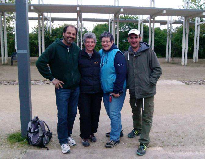 Von Links: Alfred, Yvonne, Claudia (PCC Köln), Paulo 09. Mai 1.