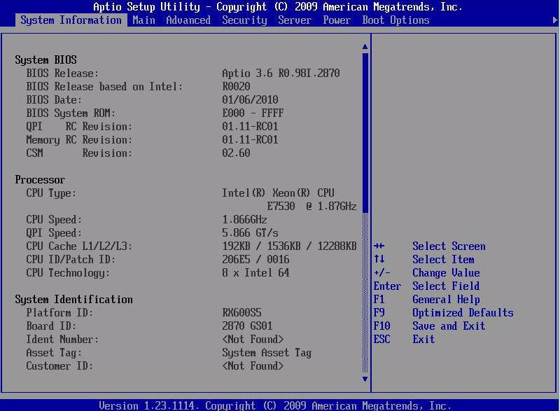 3 System Information Fenster Das Fenster System Information gibt Ihnen einen Überblick über die System- Konfiguration.