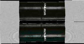 PSI Schrumpfprodukte PRODUKTBESCHREIBUNGEN / TYPEN Schweißnahtnachumhüllung bei faserzementumhüllten Stahlrohren mit Schrumpfschlauch Typ K-60 HS150, Breite 360 mm.