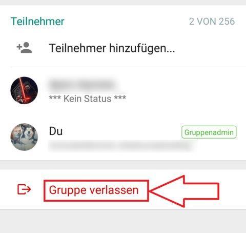 Gruppeninfo auswählen.