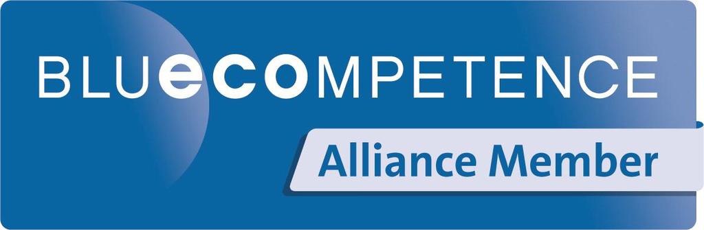Einsatz von Blue Competence in der Kommunikation Ihr Blue Competence Logo hat den Anspruch sich zum Gütesiegel/Erkennungsmerkmal für Nachhaltige Produktion zu entwickeln bietet