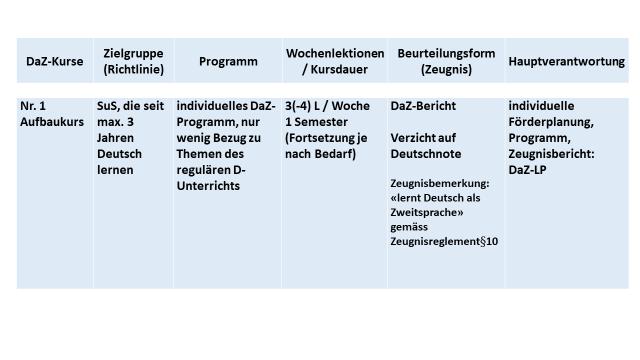 1. Einleitung Der DaZ-Unterricht unterstützt Jugendliche, die (hauptsächlich) nicht in der Schweiz geboren sind, bei ihrem Spracherwerb.