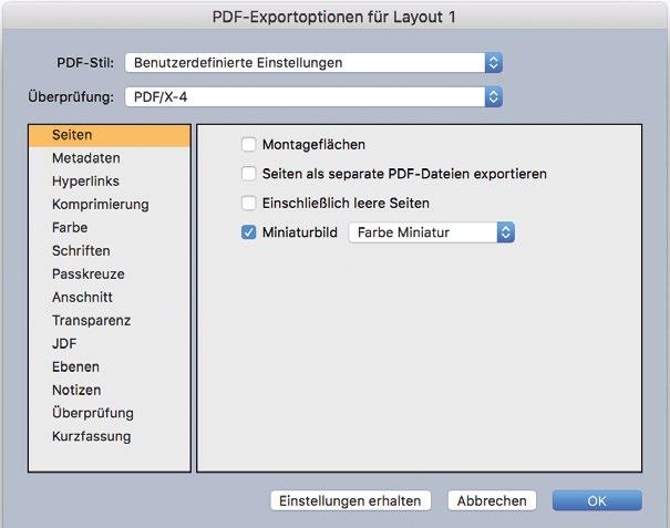 6 Datenvorgaben PDF-Export für