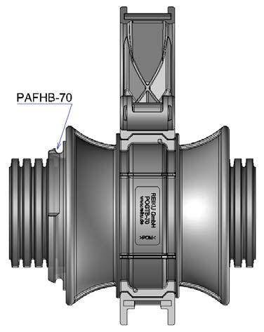 Einsetzbar in Spannschelle NW90 (POSSB-90K oder POSSB-90M). Trumpet prevents the conduits from being bent.