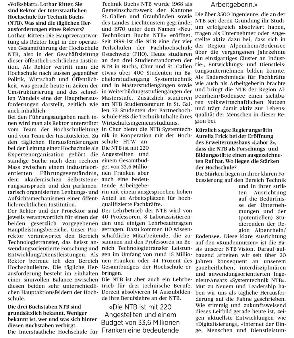 Datum: 01.04.2016 Bericht Seite: 2/8 Volksblatt Liechtenstein www.volksblatt.