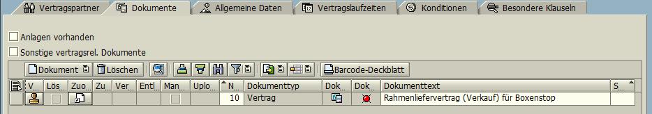 Vertragsdokument verknüpfen neues Dokument hinzufügen: