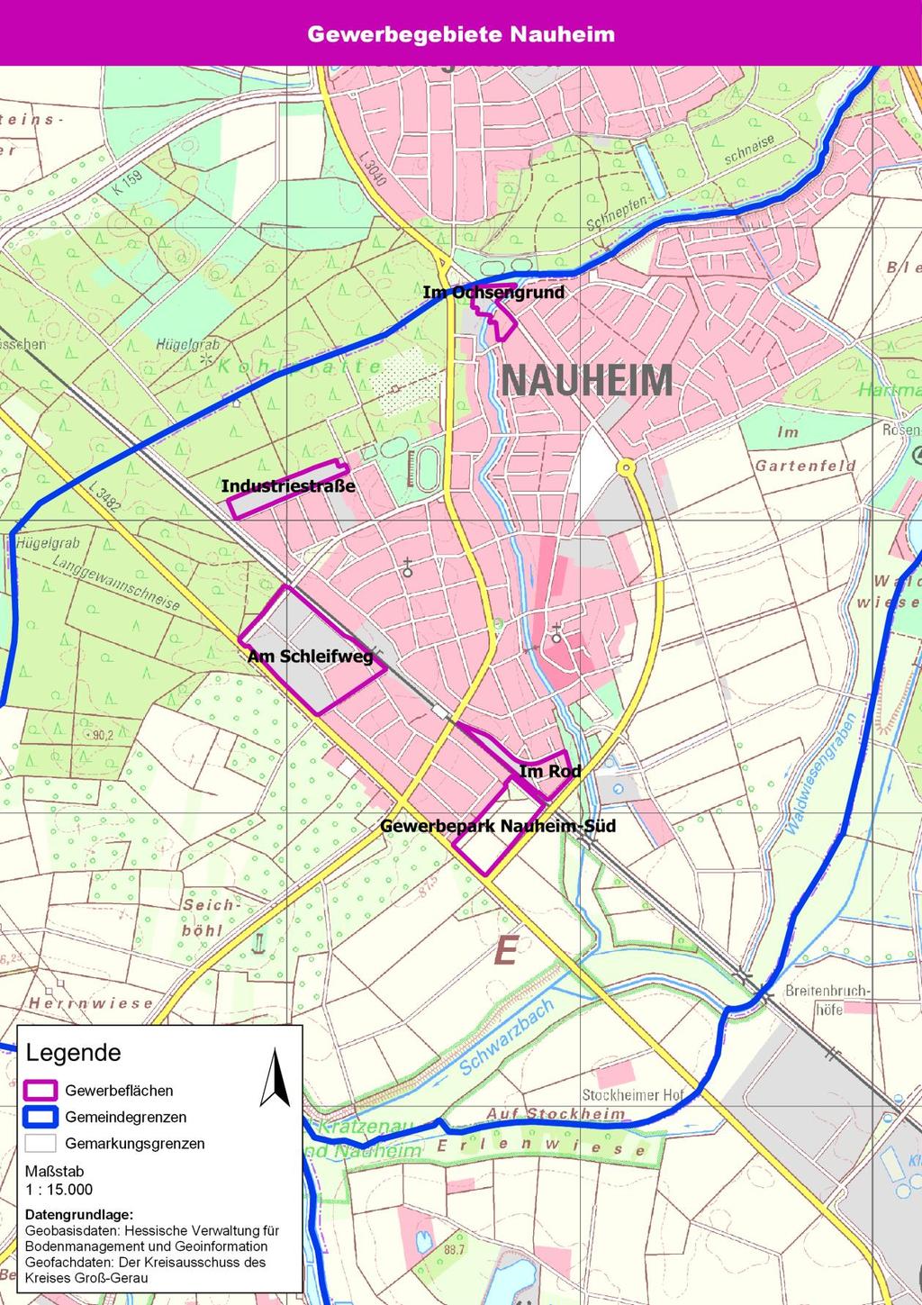 Gewerbegebiete im Kreis Groß-Gerau nach Kommunen 39
