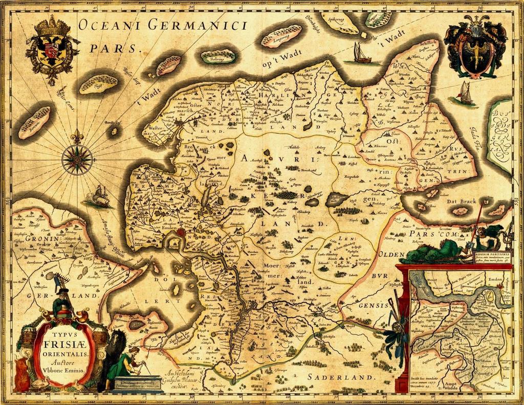 Joan-Blaeu-Karte 1645 nach Emmius Quelle: https://de.