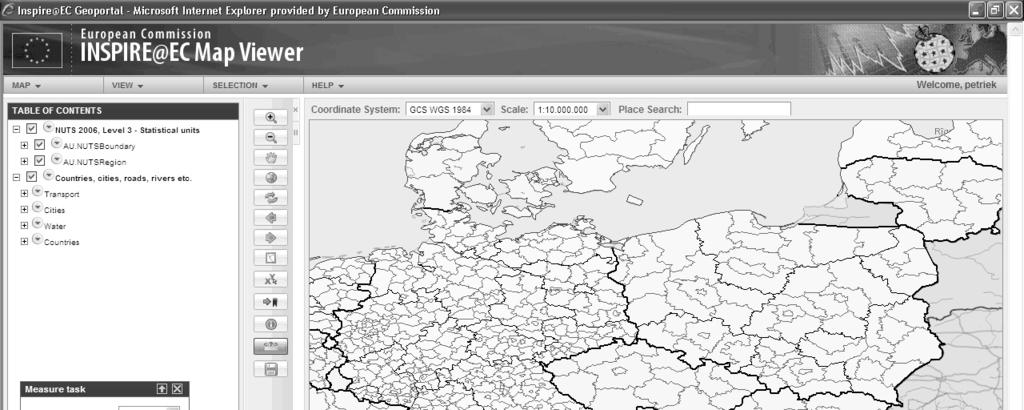 Umsetzung von INSPIRE in der Europäischen Kommission 91 Umgekehrt können ausgewählte Geoportale (z. B.