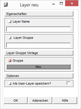 Programmleitfaden der S+S 3D-CAD / CAM Software: Layersteuerung Seite 7 3.3. Layer Neu Über Layer NEU können eigene Layer angelegt und dabei auch neue Gruppen erstellt werden.