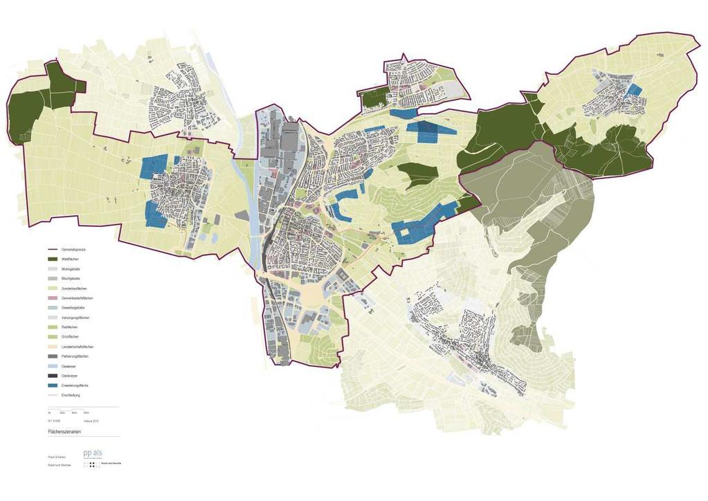 2. Flächenausweisungen Der Erstellung des Flächennutzungsplans 2030 vorgelagert waren der in Neckarsulm durchgeführte Stadtentwicklungsprozess 2030 sowie die Gemeindeentwicklungsprozesse in Erlenbach
