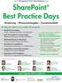 SharePoint Best Practice Days