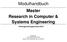 Modulhandbuch Master Research in Computer & Systems Engineering