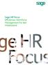Sage HR Focus Effizientes Workforce Management für den Mittelstand.