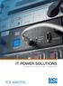 DEUTSCH / 2014/15 IT POWER SOLUTIONS. Innovative Produkte für die IT-Infrastruktur. It s electric.