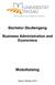 Bachelor-Studiengang. Business Administration and Economics. Modulkatalog