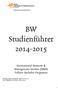 BW Studienführer 2014-2015