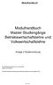 Modulhandbuch Master-Studiengänge Betriebswirtschaftslehre und Volkswirtschaftslehre