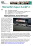 Newsletter August 1+2/2012