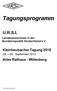 Tagungsprogramm U.R.S.I. Kleinheubacher Tagung 2015. Altes Rathaus - Miltenberg. Landesausschuss in der Bundesrepublik Deutschland e.v.