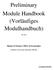 Preliminary Module Handbook (Vorläufiges Modulhandbuch)