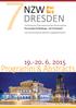 7NZW DRESDEN. Programm & Abstracts 19.-20. 6. 2015. Sonderdruck der»onkologischen Pharmazie« Sonderdruck»Onkologische Pharmazie«