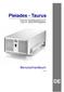 Pleiades - Taurus. Benutzerhandbuch. Externes Festplattengehäuse für zwei 3.5 Serial ATA Festplatten. v1.0