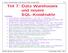 Teil 7: Data Warehouses und neuere SQL-Konstrukte