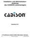Installation- und Administration- Anleitung des CADISON Lizenzmanagers