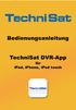 Bedienungsanleitung. TechniSat DVR-App für ipad, iphone, ipod touch
