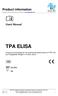 TPA ELISA. Product information. Userś Manual DE2092