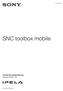 C-218-100-41 (1) SNC toolbox mobile. Anwendungsanleitung Software-Version 1.00. 2015 Sony Corporation
