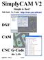 SimplyCAM DXF CAM. CNC G-Code. Simple is Best! für 2.5D. MR-Soft Nc-Tools http://www.mr-soft.net/