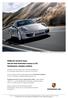 Porsche 911 Carrera (PDK) Motorleistung: 257 kw (350 PS). Treibstoff-Normverbrauch: gesamt 8,2 l/100 km. CO 2. -Ausstoss: 191 g/km.
