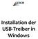 Installation der USB-Treiber in Windows