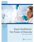 Bayer Schering Pharma. Consumer Care. Medical Care. Animal Health. Bayer HealthCare: The Power of Diversity