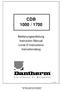 CDB 1000 / 1700. Bedienungsanleitung Instruction Manual Livret D`Instructions Instruktionsbog