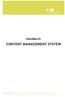Handbuch. Content Management System