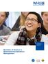 Bachelor of Science in Betriebswirtschaftslehre / Management. Excellence in Management Education